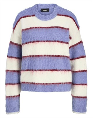 JXCalista Crew Neck Strik - Blue Ice/Vanilla